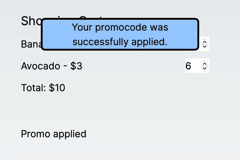 The component after the user submits the correct code